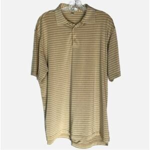 Peter Millar Golf Shirt -STRIPED NEUTRAL